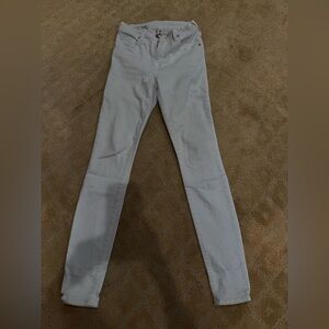 True Religion Denim white skinny jeans Women size 25. Rose gold buttons